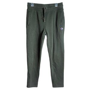 Champion Sweatpants Green Taper Leg Casual Lounge Pockets Sportswear Womens M